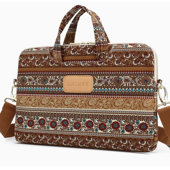 New DACHEE Bohemian Print Laptop Shoulder Bag Padded - Picture 1 of 9